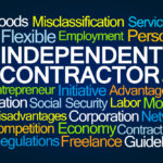 Sign that reads independent contractor